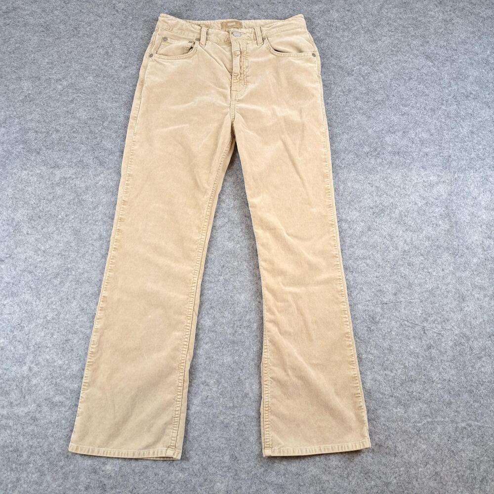 Closed Pants Womens 28 Beige Straight Leg Corduroy Cotton Stretch Made Italy
